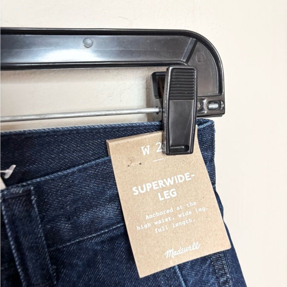 Madewell superwide trouser pants jeans size 25 dark wash new - Picture 7 of 12